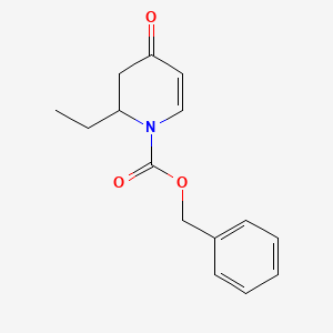 molecular formula C15H17NO3 B1504317 benzyl 2-ethyl-4-oxo-3,4-dihydropyridine-1(2H)-carboxylate CAS No. 919366-32-8