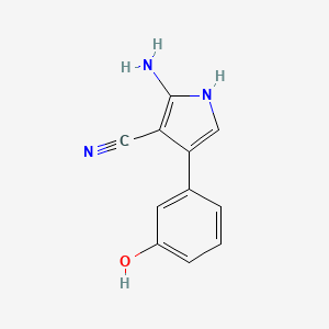 2-Amino-4-(3-hydroxyphenyl)-1H-pyrrole-3-carbonitrile