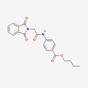 molecular formula C21H20N2O5 B15043299 butyl 4-[2-(1,3-dioxo-2,3-dihydro-1H-isoindol-2-yl)acetamido]benzoate 