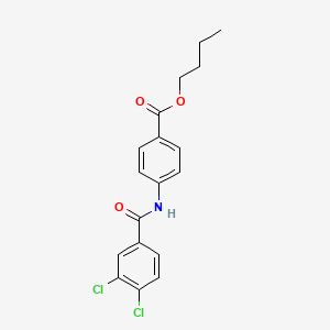 molecular formula C18H17Cl2NO3 B15043306 Butyl 4-{[(3,4-dichlorophenyl)carbonyl]amino}benzoate 