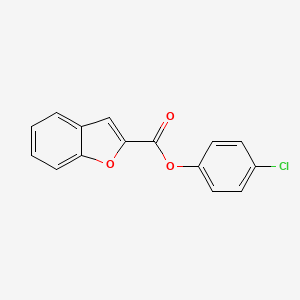 molecular formula C15H9ClO3 B15043372 4-Chlorophenyl 1-benzofuran-2-carboxylate 