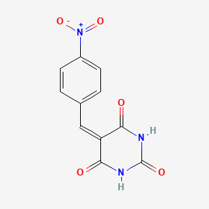 molecular formula C11H7N3O5 B15043466 5-(4-Nitrobenzylidene)barbituric acid CAS No. 23536-26-7