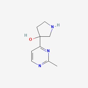 molecular formula C9H13N3O B1504357 3-(2-Methylpyrimidin-4-yl)pyrrolidin-3-ol 
