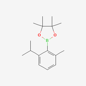 molecular formula C16H25BO2 B1504360 2-(2-Isopropyl-6-methylphenyl)-4,4,5,5-tetramethyl-1,3,2-dioxaborolane CAS No. 1375301-93-1