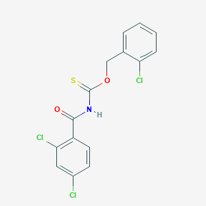 molecular formula C15H10Cl3NO2S B15043657 O-(2-chlorobenzyl) 2,4-dichlorobenzoylthiocarbamate 