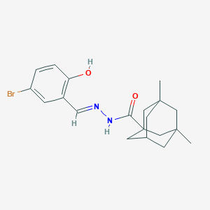 molecular formula C20H25BrN2O2 B15043671 N'-[(E)-(5-Bromo-2-hydroxyphenyl)methylidene]-3,5-dimethyladamantane-1-carbohydrazide 