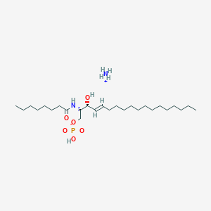 molecular formula C26H55N2O6P B1504368 Ammonium (2S,3R,4E)-3-hydroxy-2-(octanoylamino)octadec-4-en-1-yl hydrogen phosphate CAS No. 474943-70-9
