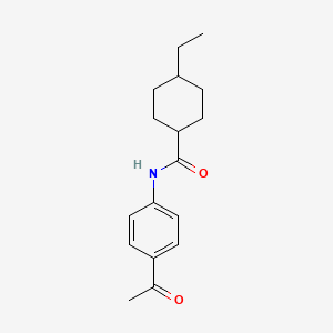 molecular formula C17H23NO2 B15043788 N-(4-acetylphenyl)-4-ethylcyclohexane-1-carboxamide 