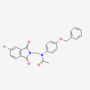 molecular formula C24H19BrN2O4 B15043914 N-[4-(benzyloxy)phenyl]-N-[(5-bromo-1,3-dioxo-1,3-dihydro-2H-isoindol-2-yl)methyl]acetamide 