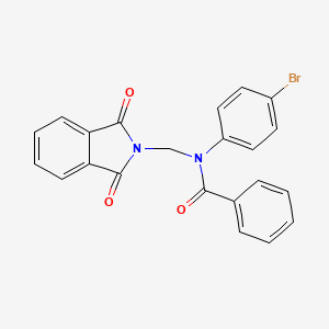 molecular formula C22H15BrN2O3 B15043972 N-(4-bromophenyl)-N-[(1,3-dioxo-1,3-dihydro-2H-isoindol-2-yl)methyl]benzamide 