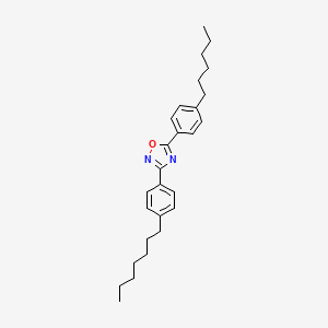 molecular formula C27H36N2O B15044005 3-(4-Heptylphenyl)-5-(4-hexylphenyl)-1,2,4-oxadiazole 