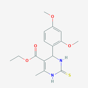 molecular formula C16H20N2O4S B15044020 Ethyl 4-(2,4-dimethoxyphenyl)-6-methyl-2-sulfanylidene-1,2,3,4-tetrahydropyrimidine-5-carboxylate 