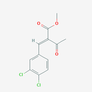 molecular formula C12H10Cl2O3 B15044078 methyl (2E)-2-[(3,4-dichlorophenyl)methylidene]-3-oxobutanoate 