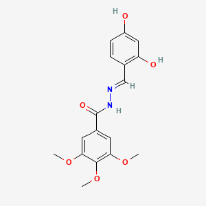 molecular formula C17H18N2O6 B15044155 N'-[(E)-(2,4-dihydroxyphenyl)methylidene]-3,4,5-trimethoxybenzohydrazide 