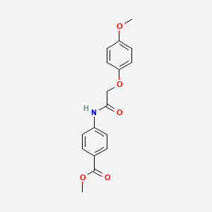 molecular formula C17H17NO5 B15044182 Methyl 4-[2-(4-methoxyphenoxy)acetamido]benzoate 