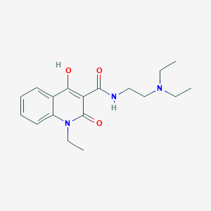molecular formula C18H25N3O3 B15044245 N-[2-(diethylamino)ethyl]-1-ethyl-4-hydroxy-2-oxo-1,2-dihydroquinoline-3-carboxamide 