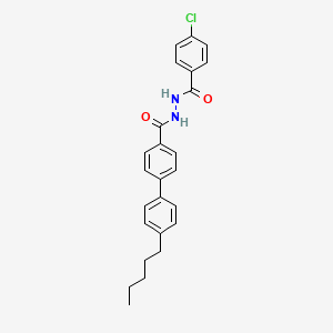 molecular formula C25H25ClN2O2 B15044250 N'-[(4-chlorophenyl)carbonyl]-4'-pentylbiphenyl-4-carbohydrazide 