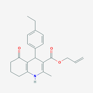 molecular formula C22H25NO3 B15044278 Prop-2-en-1-yl 4-(4-ethylphenyl)-2-methyl-5-oxo-1,4,5,6,7,8-hexahydroquinoline-3-carboxylate 