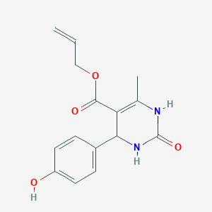 molecular formula C15H16N2O4 B15044337 Prop-2-en-1-yl 4-(4-hydroxyphenyl)-6-methyl-2-oxo-1,2,3,4-tetrahydropyrimidine-5-carboxylate 