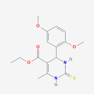 molecular formula C16H20N2O4S B15044363 Ethyl 4-(2,5-dimethoxyphenyl)-6-methyl-2-thioxo-1,2,3,4-tetrahydropyrimidine-5-carboxylate 