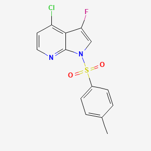 molecular formula C14H10ClFN2O2S B1504442 1H-Pyrrolo[2,3-B]pyridine, 4-chloro-3-fluoro-1-[(4-methylphenyl)sulfonyl]- CAS No. 869335-69-3
