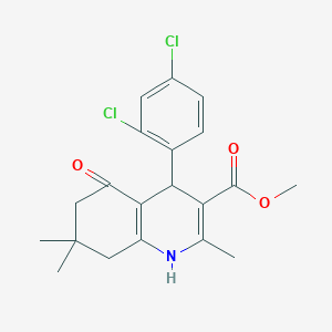 molecular formula C20H21Cl2NO3 B15044426 Methyl 4-(2,4-dichlorophenyl)-2,7,7-trimethyl-5-oxo-1,4,5,6,7,8-hexahydroquinoline-3-carboxylate 