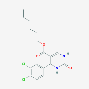molecular formula C18H22Cl2N2O3 B15044447 Hexyl 4-(3,4-dichlorophenyl)-6-methyl-2-oxo-1,2,3,4-tetrahydropyrimidine-5-carboxylate 
