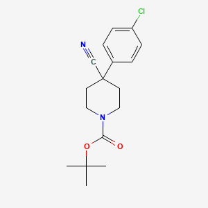 molecular formula C17H21ClN2O2 B1504450 Tert-butyl 4-(4-chlorophenyl)-4-cyanopiperidine-1-carboxylate CAS No. 218451-34-4