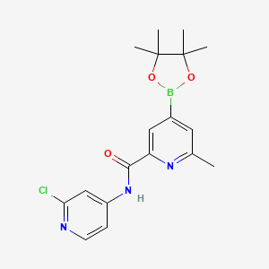 2-Pyridinecarboxamide, N-(2-chloro-4-pyridinyl)-6-methyl-4-(4,4,5,5-tetramethyl-1,3,2-dioxaborolan-2-YL)-