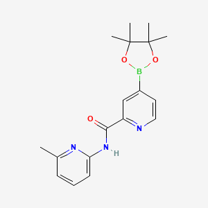 molecular formula C18H22BN3O3 B1504472 N-(6-Methylpyridin-2-YL)-4-(4,4,5,5-tetramethyl-1,3,2-dioxaborolan-2-YL)picolinamide CAS No. 936090-74-3