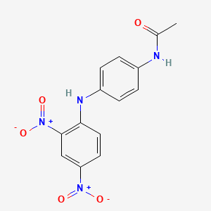 molecular formula C14H12N4O5 B15044766 N-{4-[(2,4-dinitrophenyl)amino]phenyl}acetamide CAS No. 17220-48-3
