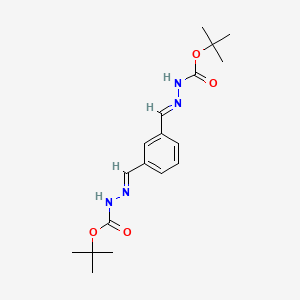 molecular formula C18H26N4O4 B15044837 N'-[(E)-{3-[(E)-({[(Tert-butoxy)carbonyl]amino}imino)methyl]phenyl}methylidene](tert-butoxy)carbohydrazide 