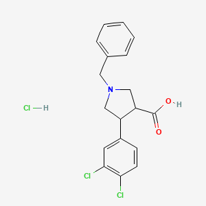 1-Benzyl-4-(3,4-dichlorophenyl)pyrrolidine-3-carboxylic acid hydrochloride