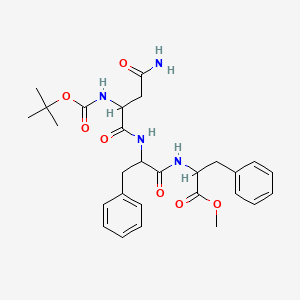 molecular formula C28H36N4O7 B15044865 methyl N~2~-(tert-butoxycarbonyl)asparaginylphenylalanylphenylalaninate 