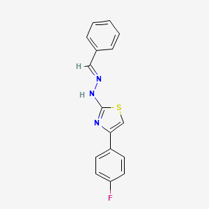 molecular formula C16H12FN3S B15044881 Benzaldehyde [4-(4-fluorophenyl)-1,3-thiazol-2-yl]hydrazone 