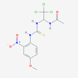 molecular formula C12H13Cl3N4O4S B15044903 N-[2,2,2-trichloro-1-({[(4-methoxy-2-nitrophenyl)amino]carbonothioyl}amino)ethyl]acetamide 