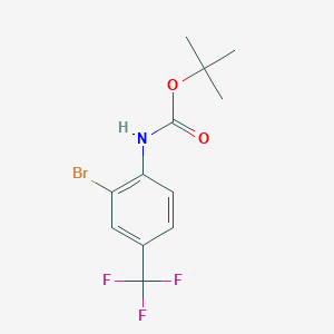 molecular formula C12H13BrF3NO2 B1504491 tert-butyl N-[2-bromo-4-(trifluoromethyl)phenyl]carbamate 