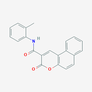 molecular formula C21H15NO3 B15044931 N-(2-methylphenyl)-3-oxo-3H-benzo[f]chromene-2-carboxamide 
