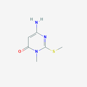 molecular formula C6H9N3OS B015045 6-Amino-3-methyl-2-(methylthio)pyrimidin-4(3H)-one CAS No. 54030-56-7