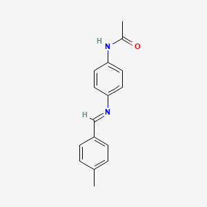 molecular formula C16H16N2O B15045077 N-(4-((4-Methyl-benzylidene)-amino)-phenyl)-acetamide 