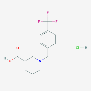 1-(4-Trifluoromethylbenzyl)piperidine-3-carboxylic acid hydrochloride