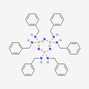 molecular formula C42H48N9P3 B15045109 N~2~,N~2~,N~4~,N~4~,N~6~,N~6~-hexabenzyl-1,3,5,2lambda~5~,4lambda~5~,6lambda~5~-triazatriphosphinine-2,2,4,4,6,6-hexamine 
