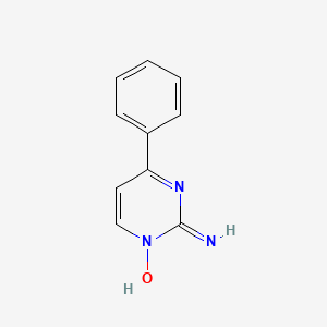 molecular formula C10H9N3O B15045168 2-Amino-4-phenylpyrimidine 1-oxide 