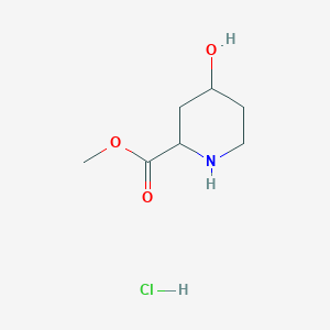 molecular formula C7H14ClNO3 B1504520 Methyl 4-hydroxypiperidine-2-carboxylate hydrochloride CAS No. 337464-25-2