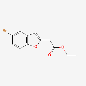 molecular formula C12H11BrO3 B1504529 Ethyl 2-(5-bromobenzofuran-2-YL)acetate CAS No. 408506-61-6