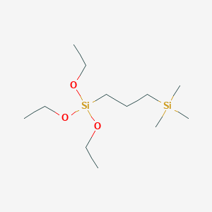 molecular formula C12H30O3Si2 B15045302 Triethoxy(3-(trimethylsilyl)propyl)silane 
