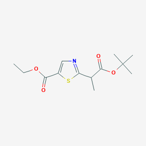 Ethyl 2-(1-tert-butoxy-1-oxopropan-2-yl)-1,3-thiazole-5-carboxylate
