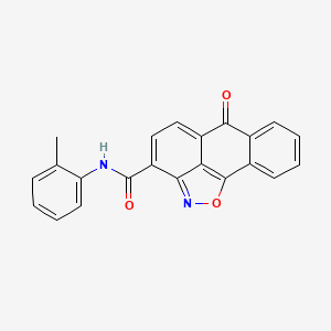 molecular formula C22H14N2O3 B15045329 N-(2-methylphenyl)-6-oxo-6H-anthra[1,9-cd]isoxazole-3-carboxamide 