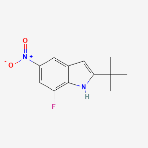 molecular formula C12H13FN2O2 B1504539 2-Tert-butyl-7-fluoro-5-nitro-1H-indole CAS No. 952664-94-7