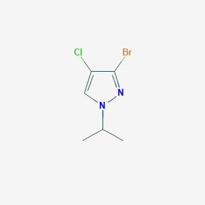 molecular formula C6H8BrClN2 B15045405 3-Bromo-4-chloro-1-isopropyl-1H-pyrazole 